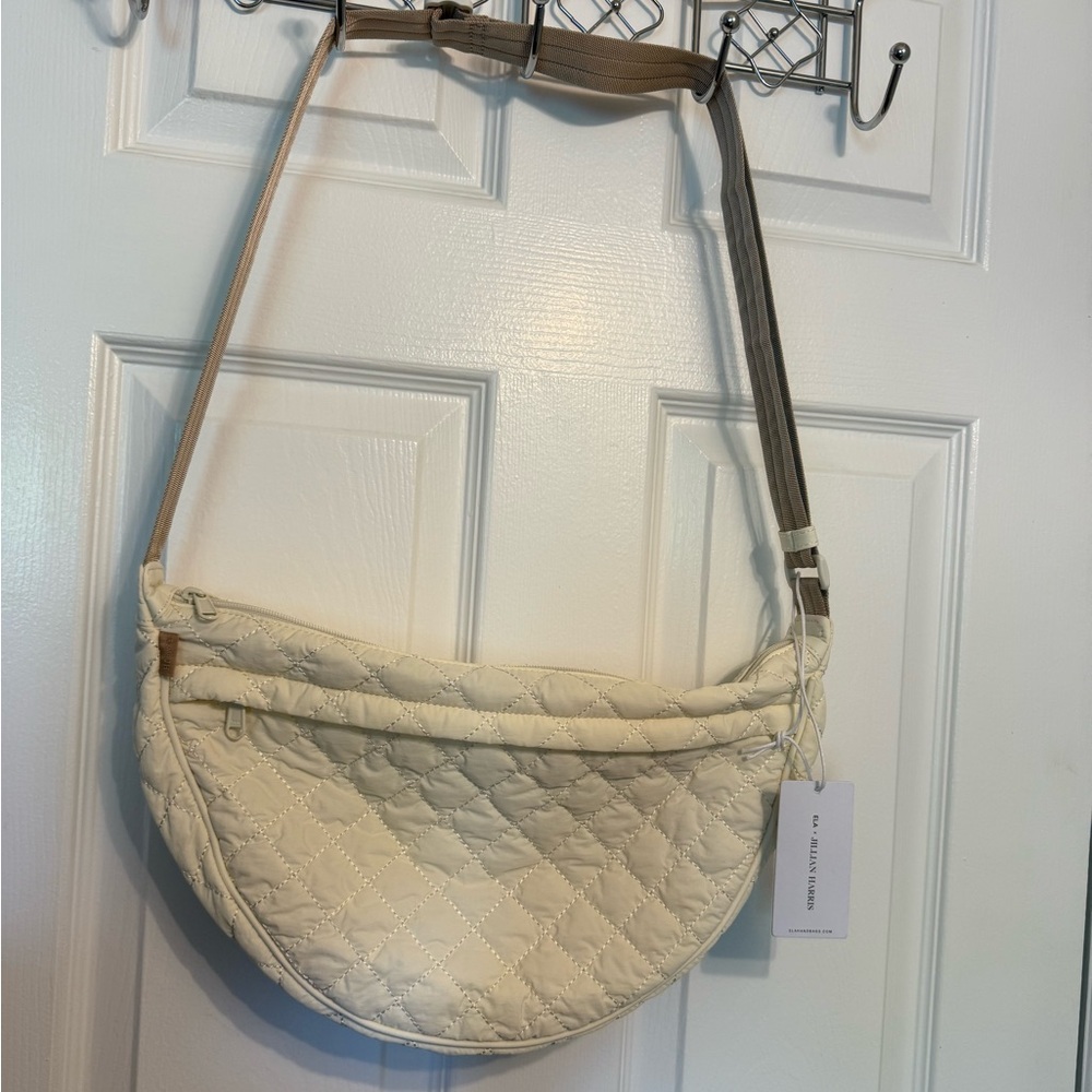 NWT ELA X JILLIAN HARRIS - OVERSIZED CROSSBODY BAG - CREAM